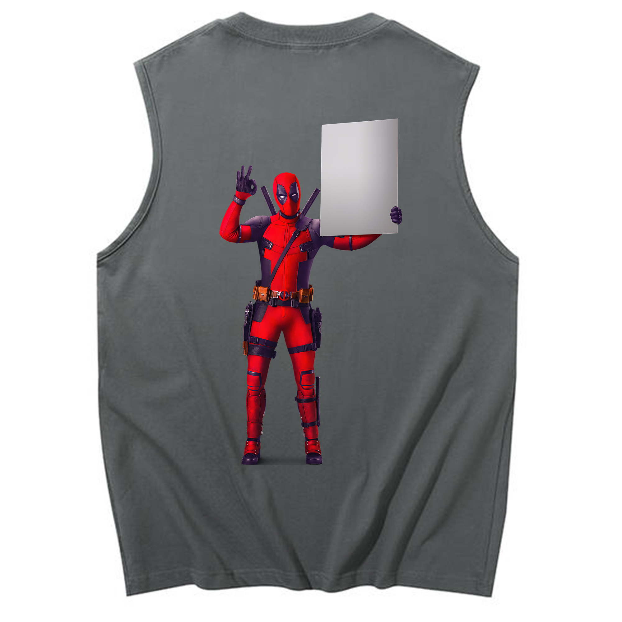 （画像用） Deadpool デッドプール コットン100％タンクトップ（背面プリント）